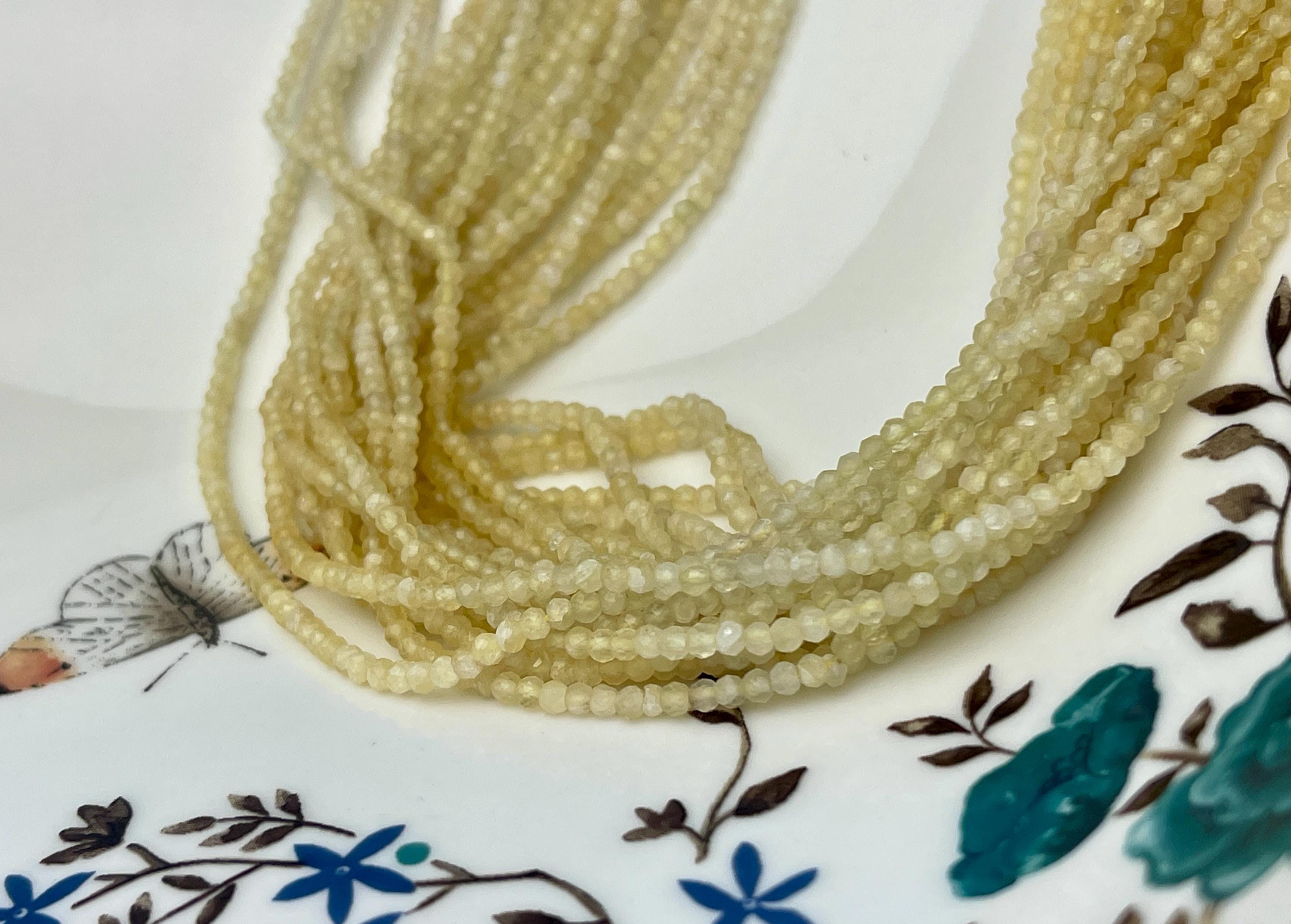 2-2.5 Mm Yellow Honey Calcite Gemstone Beads Faceted Rondelle Shape 13 Inches Strand #4539 2-2.5 Mm Yellow Honey Calcite Gemstone Beads Faceted Rondelle Shape 13 Inches Strand #4539