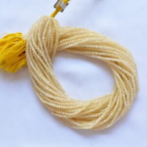 2.90mm, Calcite Rondelle Beads, Yellow Calcite Faceted Beads, Calcite Rondelle Beads, Calcite Gemstone For Jewelry, 13 Inches Strand # BD267