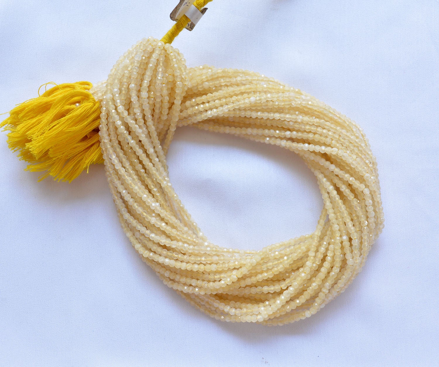 2.90mm, Calcite Rondelle Beads, Yellow Calcite Faceted Beads, Calcite Rondelle Beads, Calcite Gemstone For Jewelry, 13 Inches Strand # Bd267