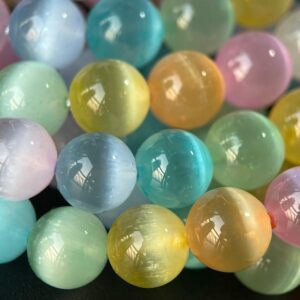15.5" 6mm/8mm/10mm Multi Candy Color Calcite Round Beads, Semi-precious Stone Jgsy