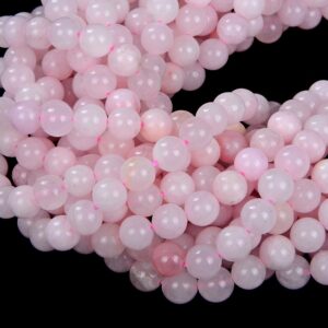 6mm Natural Pink Mangano Calcite Rare Gemstone Grade AAA Smooth Round Loose Beads 7.5 inch Half Strand (80007657 H-A214)