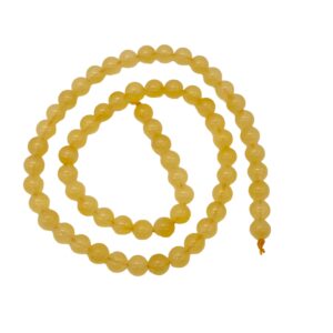 Calcite Round Bead Strand | 6mm | Yellow | 65 Bead(s) |