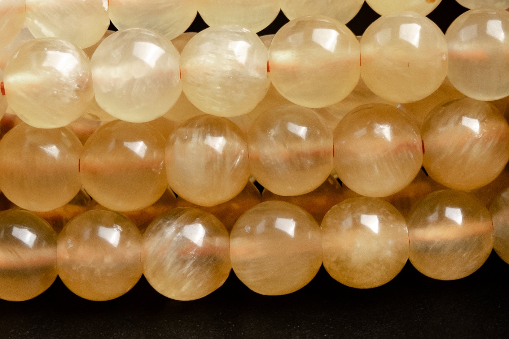 Genuine Natural Calcite Gemstone Beads 6mm Yellow Round Aaa Quality Loose Beads (123677)