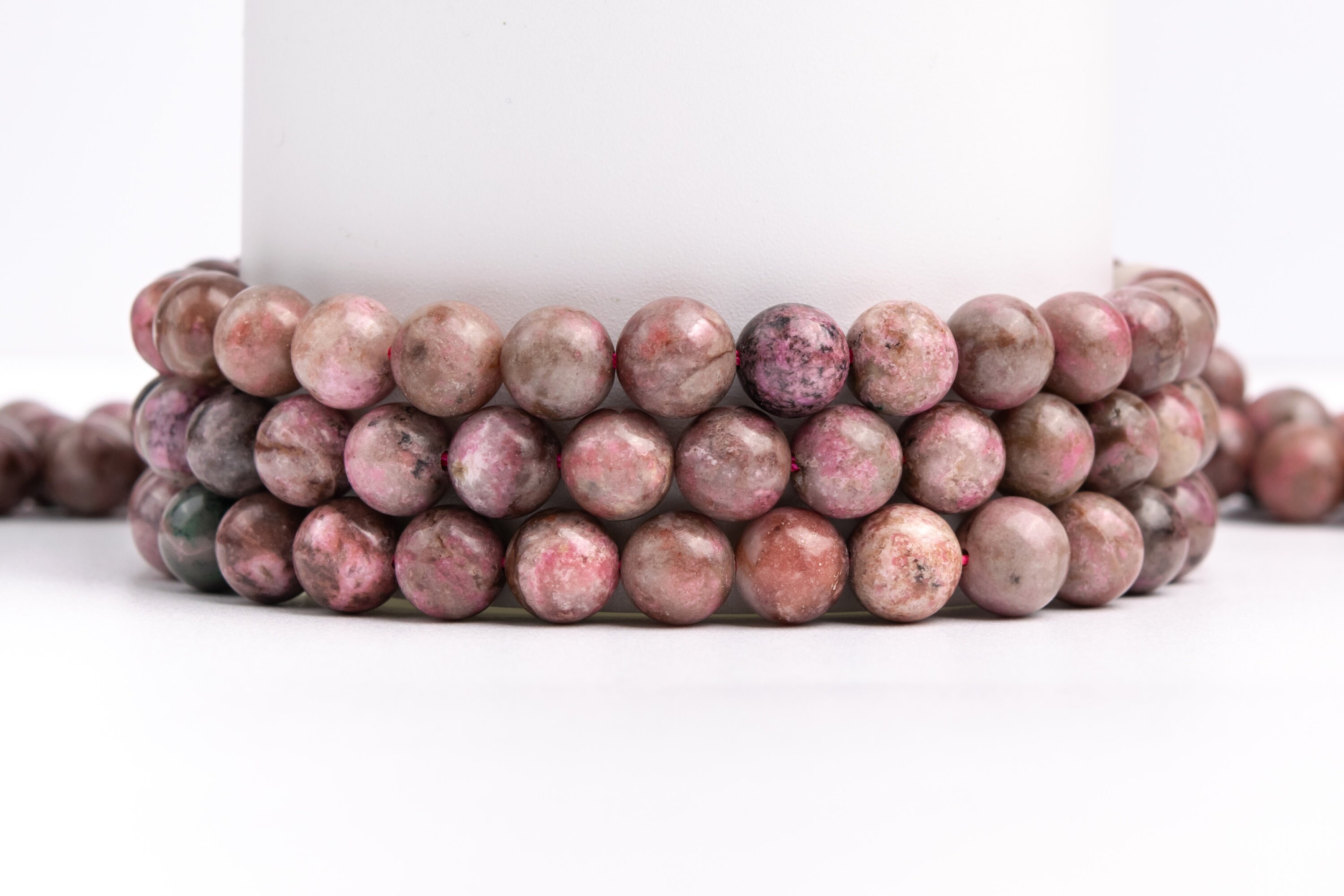 Natural Brown Pink Cobaltoan Calcite Gemstone Grade A Round 6-7mm 8-9mm 10mm Loose Beads