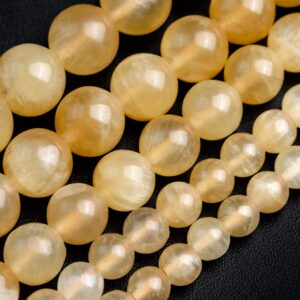 Yellow Calcite Beads Natural Grade Aaa Gemstone Round Loose Beads 6mm 8mm 10mm 12mm Bulk Lot Options