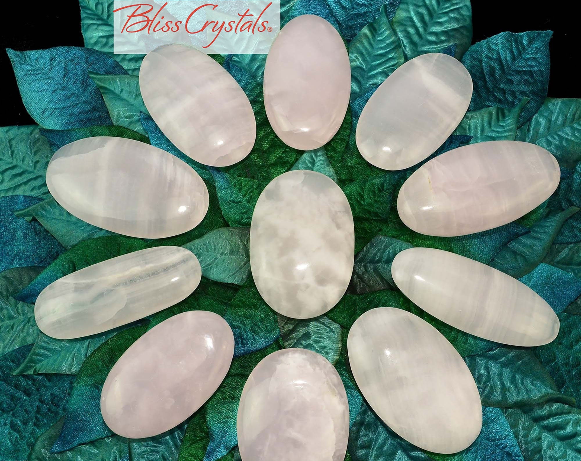 1 Xxl Pink Calcite Palm Stone From Pakistan Heart Chakra #pc21