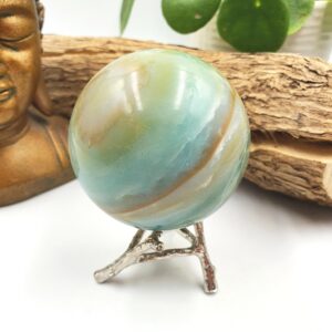 Caribbean Calcite Sphere – Calm, Intuition & Gentle Ocean-Inspired Healing Crystal, 67mm Caribbean Calcite Sphere – Calm, Intuition & Gentle Ocean-Inspired Healing Crystal, 67mm