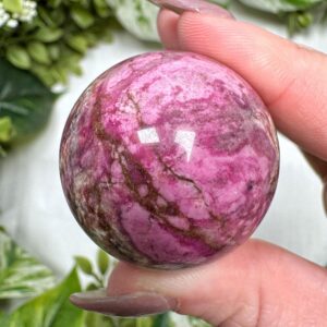 Cobaltoan Calcite Sphere | 61g | - #11 (polished Pink Crystal Ball, Heart Chakra, Healing Stone, Compassion) Cobaltoan Calcite Sphere | 61g | - #11 (polished Pink Crystal Ball, Heart Chakra, Healing Stone, Compassion)