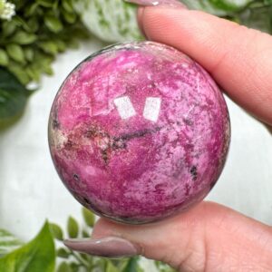 Cobaltoan Calcite Sphere | 78g | - #9 (polished Pink Crystal Ball, Heart Chakra, Healing Stone, Compassion) Cobaltoan Calcite Sphere | 78g | - #9 (polished Pink Crystal Ball, Heart Chakra, Healing Stone, Compassion)