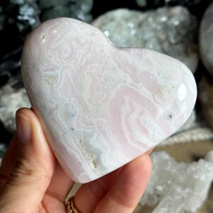 Pink Mangano Calcite Heart, 3 1/4” Pink Mangano Calcite Heart, 3 1/4”