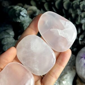 Pink Pakistani Calcite Palm Stone Pink Pakistani Calcite Palm Stone