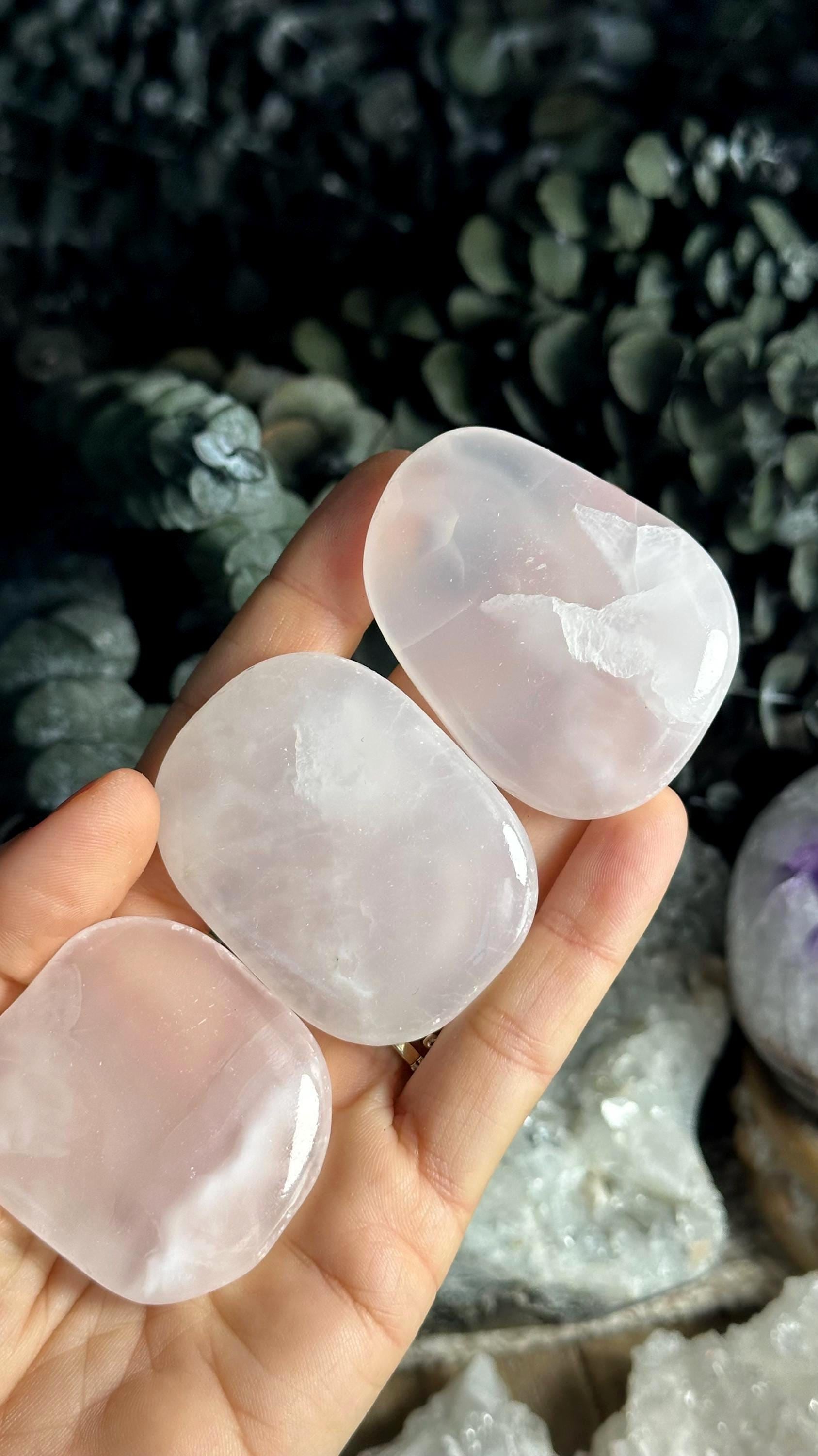 Pink Pakistani Calcite Palm Stone
