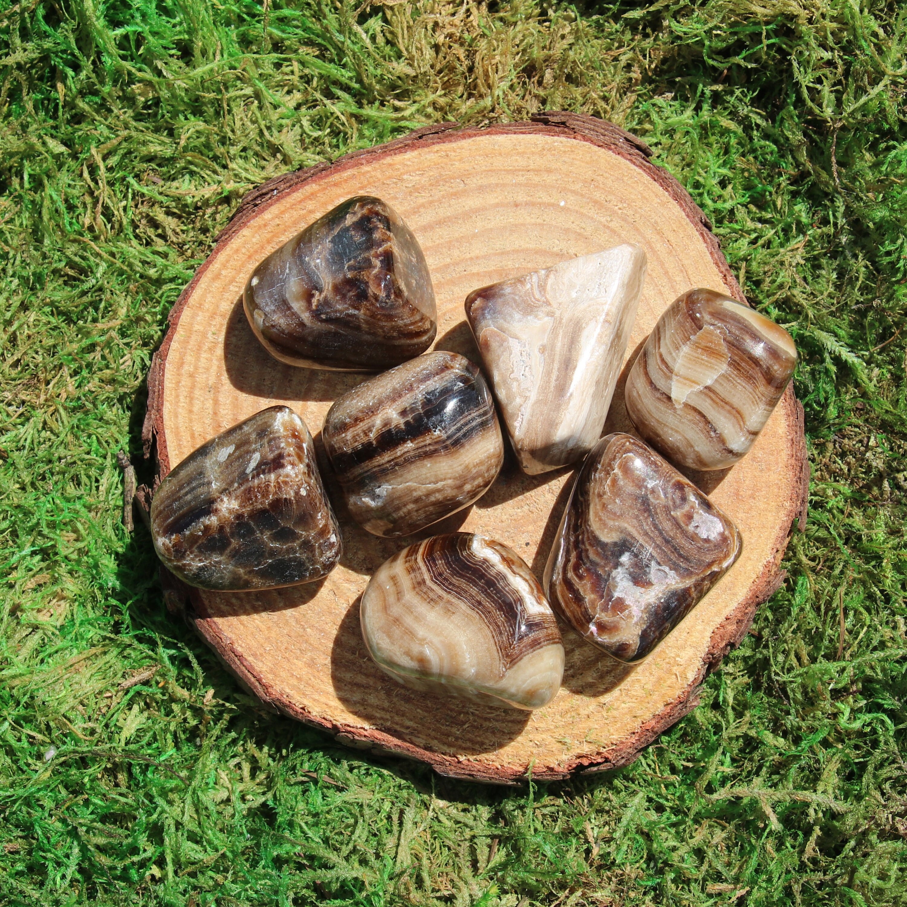 Chocolate Brown Calcite Tumbled*