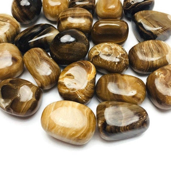 Tumbled Chocolate Calcite Stone: Brown Crystal (20-30 Mm)