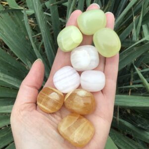 Calcite Tumbled Stone: Pink, Green, Honey Calcite