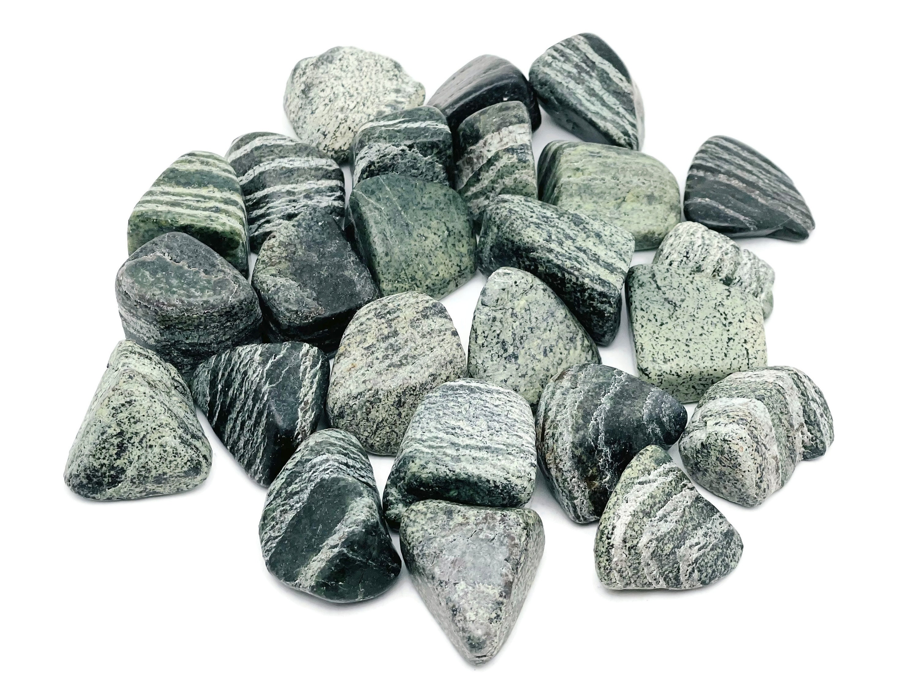 Green Zebra Calcite Tumbled Stone – Gemstone Zebra Calcite – Calcite Stone – Loose Stone – Tu1265