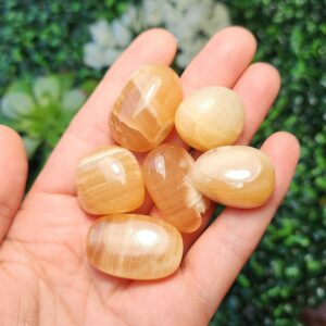 Honey Calcite Tumble - Honey Calcite - Calcite Crystal - Calcite Stone - Polished Calcite - Calcite Specimen - Tumbled Calcite - Calcite