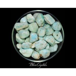 Teal Blue Calcite Tumbled Stone Healing Crystal & Stone For Study, Meditation #tc01