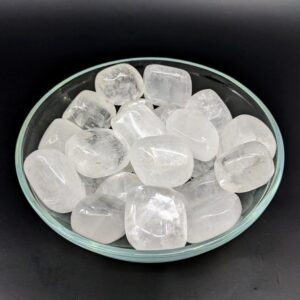 White Optical Calcite Tumble Stone #lv2716