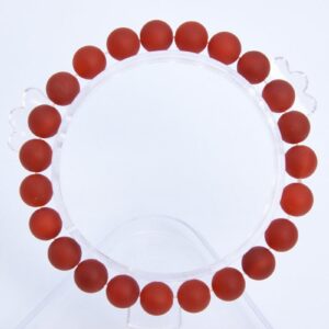 8mm Matte Red Carnelian Beads Bracelet Grade Aaa Genuine Natural Round Gemstone 7" Bulk Lot Options (106797h-073)