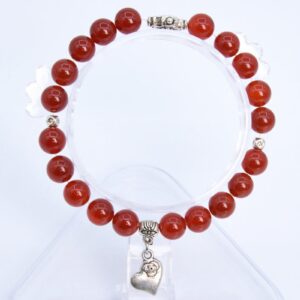 8mm Red Carnelian Beads Bracelet Grade Aaa Genuine Natural Round Gemstone 6" With Charms Bulk Lot 1, 3, 5, 10 And 50 (106808h-076) 8mm Red Carnelian Beads Bracelet Grade Aaa Genuine Natural Round Gemstone 6" With Charms Bulk Lot 1, 3, 5, 10 And 50 (106808h-076)