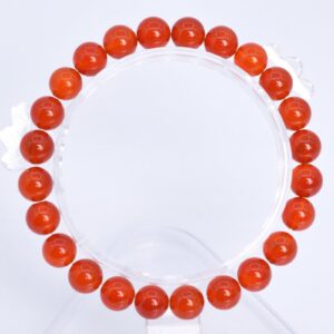 8mm Red Carnelian Beads Bracelet Grade Aaa Genuine Natural Round Gemstone 7" Bulk Lot Options (106642h-2012)