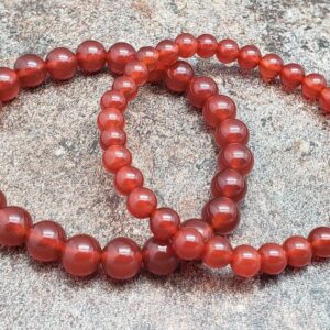 Carnelian Bracelet, Gemstone Bracelet, 7 Inch