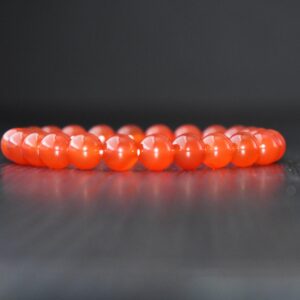 Red Carnelian Beaded Bracelet, Bright Orange / red For Your Style