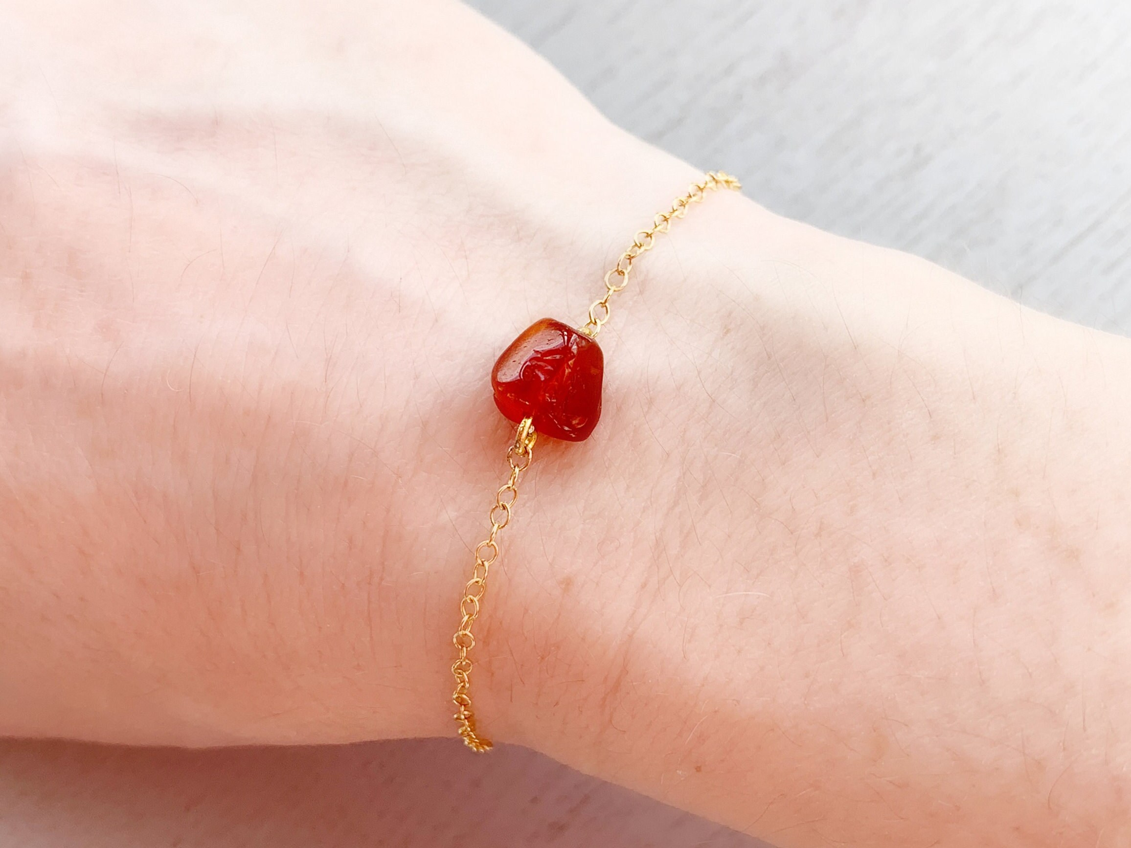 Simple Gemstone Bracelet For Women Gold Or Silver Carnelian Bracelet, Gift For Leos, Red Crystal Bracelet, Carnelian Jewelry, Healing Stones