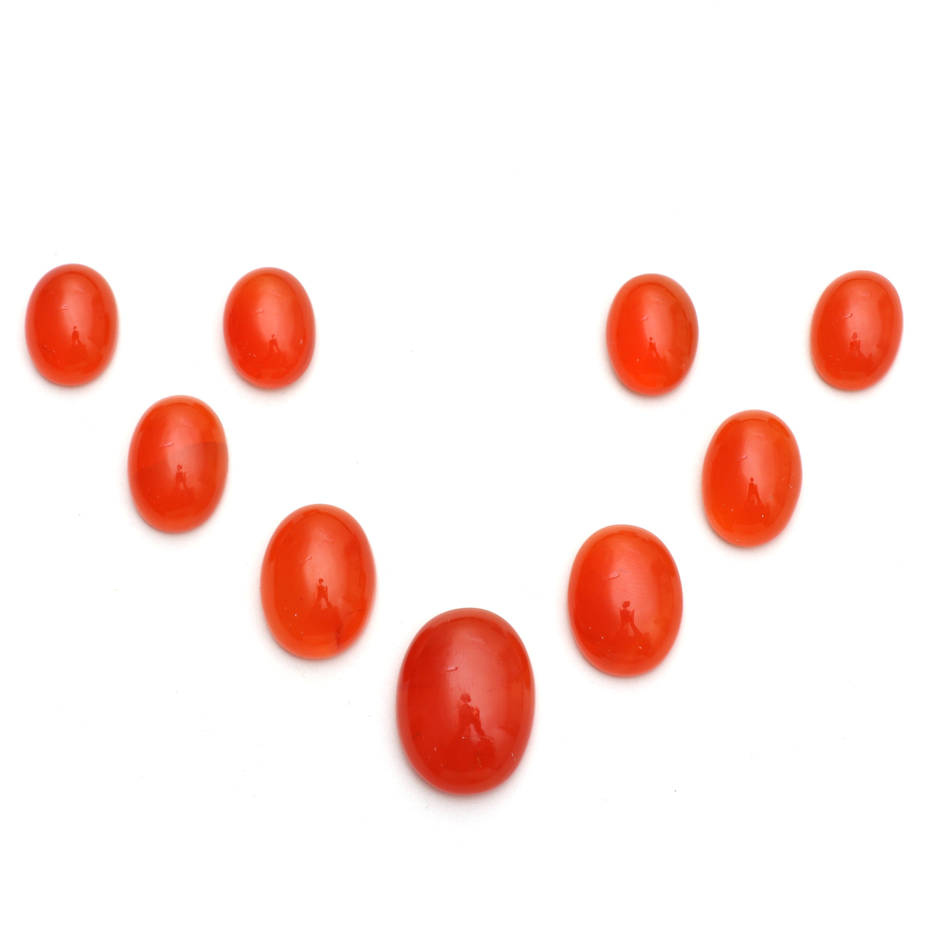 Aaa Quality Natural Carnelian Smooth Oval Cabochon Gemstone | 12x16mm To 18x24mm | Gemstone Cabochon | Set Of 9 Pieces