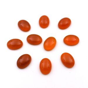 AAA+ Quality Natural Carnelian Oval Shape Cabochon Flat Back Calibrated Wholesale Gemstone For Jewelry Making, All Sizes Available