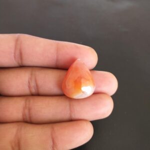 AAA Red Carnelian Pear Cabochon, Handmade Gemstone (23x19x9 MM)