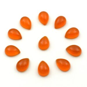 Natural Carnelian Pear Shape Loose Cabochon Gemstone for Jewelry Making