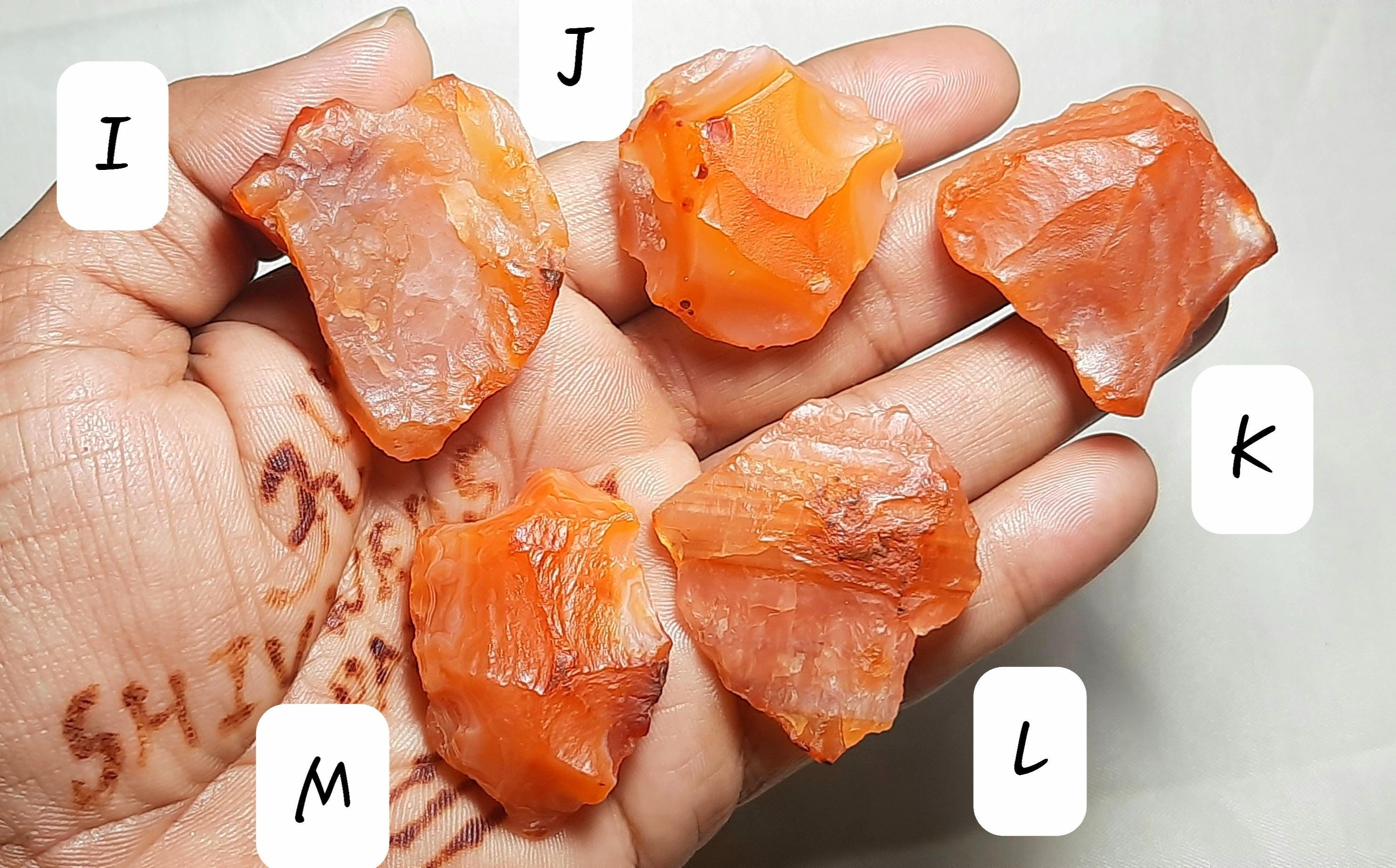 Natural Carnelian Unpolished Rough Gemstone:carnelian Specimens Slices Rock Energy Motivation Carving Healing Jewelry Cabochon Faceted Love
