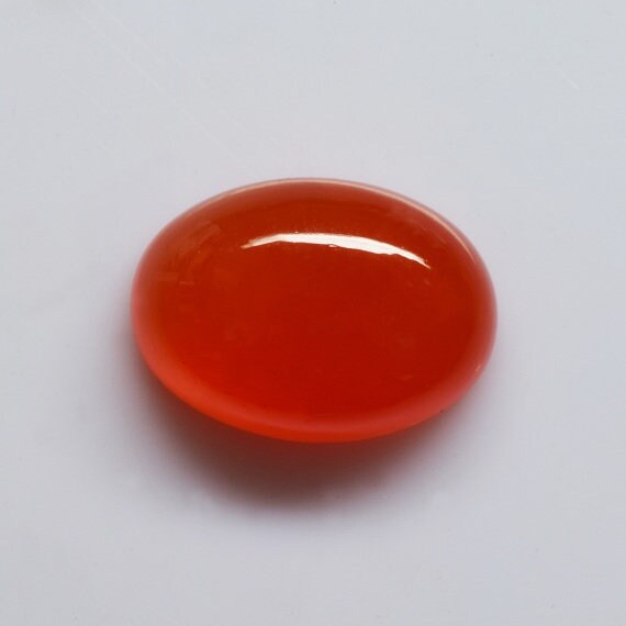 Orange Carnelian 16x12 Mm Cabochon Oval 10.71 Carat Loose Gemstone, 100% Natural Orange Carnelian Gemstone - Orange Carnelian