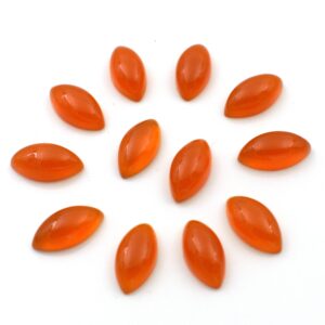 Orange Carnelian Marquise Cabochon, Polished Gemstone (3x6 to 18x36 MM)
