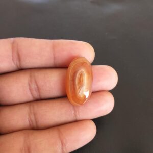 Red Carnelian Cabochon: Oval Gemstone, 25 Carat (28x16x7mm)