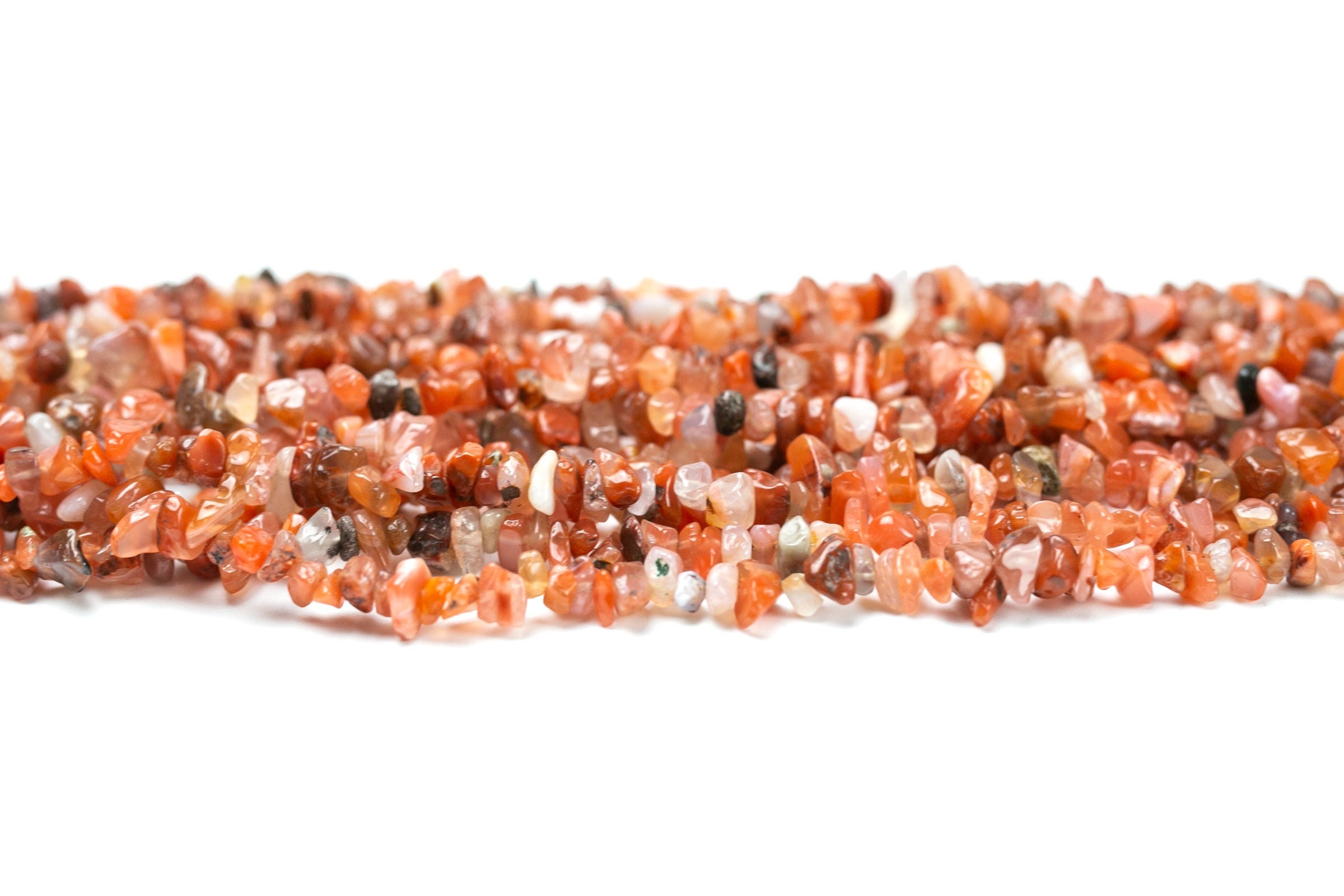 30" Natural Carnelian Crystal Chip Beads 6mm - 8mm - Double Length Strand Gemstone Beads 30" Natural Carnelian Crystal Chip Beads 6mm - 8mm - Double Length Strand Gemstone Beads