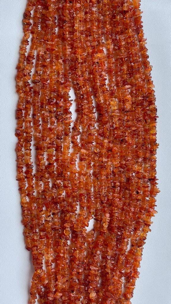 Bead Carnelian (n) Chips Small Size 34" Length Aaagrade Bead Carnelian (n) Chips Small Size 34" Length Aaagrade