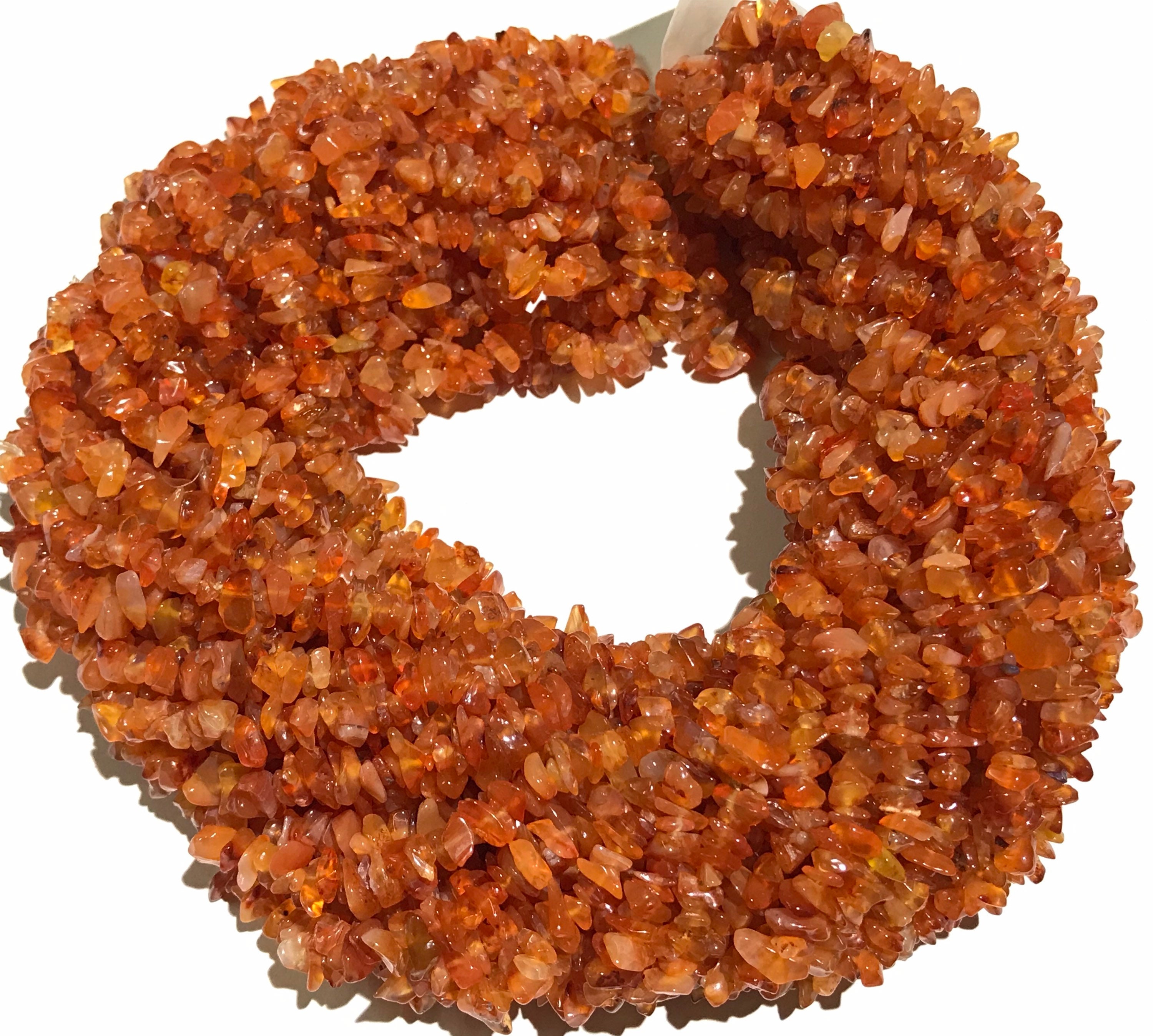 Juicy Orange Carnelian 10 Strands Chips/aaa+ Quality Carnelian Gemstone Beads/natural 36” Carnelian 10 Strands/sold At 10 Strands 36”/unique