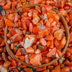 Mini Natural Carnelian Tumbled Nuggets Around .25-.5 Inches