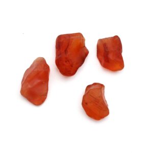 Natural Carnelian Organic Rough Loose Gemstone | 14x17 Mm | Rough Loose Gemstone | Set Of 10 Pieces