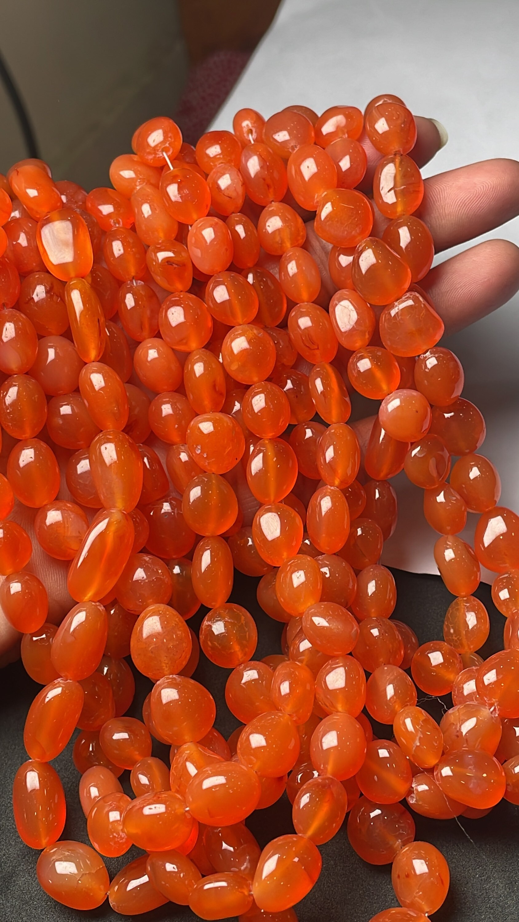 Natural Carnelian | Smooth Nuggets Gemstone Beads | 10/12 Mm Approx 18 Inches Beads | Orange Stone Beads An Amazing Item Semi Precious Beads Natural Carnelian | Smooth Nuggets Gemstone Beads | 10/12 Mm Approx 18 Inches Beads | Orange Stone Beads An Amazing Item Semi Precious Beads