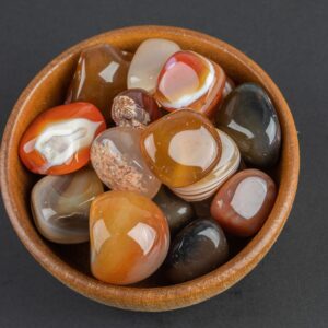 Natural Carnelian Tumbled Nuggets- 100 grams-3.5 ounces - .5 inch-1.5 inch Size- Roughly 15 pcs per bag