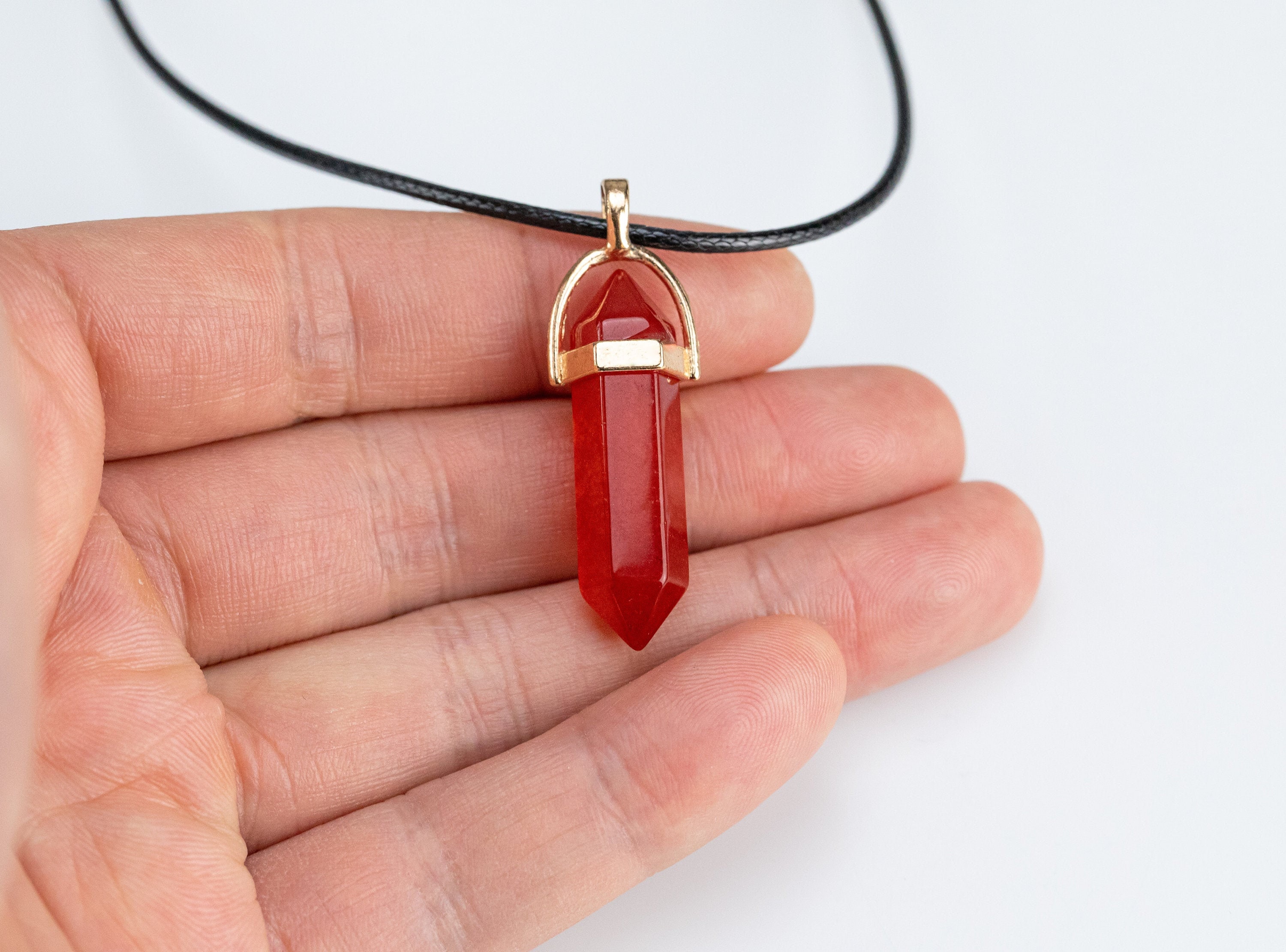 Raw Carnelian- Crystal Chakra Stone Carnelian Necklace Carnelian Jewelry Pre-charged- 45mm Raw Carnelian- Crystal Chakra Stone Carnelian Necklace Carnelian Jewelry Pre-charged- 45mm