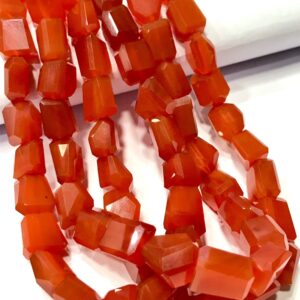 Top Quality~~orange Carnelian Faceted Nuggets Beads Carnelian Gemstone Beads Nuggets Natural Carnelian Laser Cut Nuggets Carnelian Nuggets