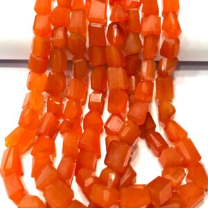 Top Quality~~orange Carnelian Faceted Nuggets Beads Carnelian Gemstone Beads Nuggets Natural Carnelian Laser Cut Nuggets Carnelian Nuggets