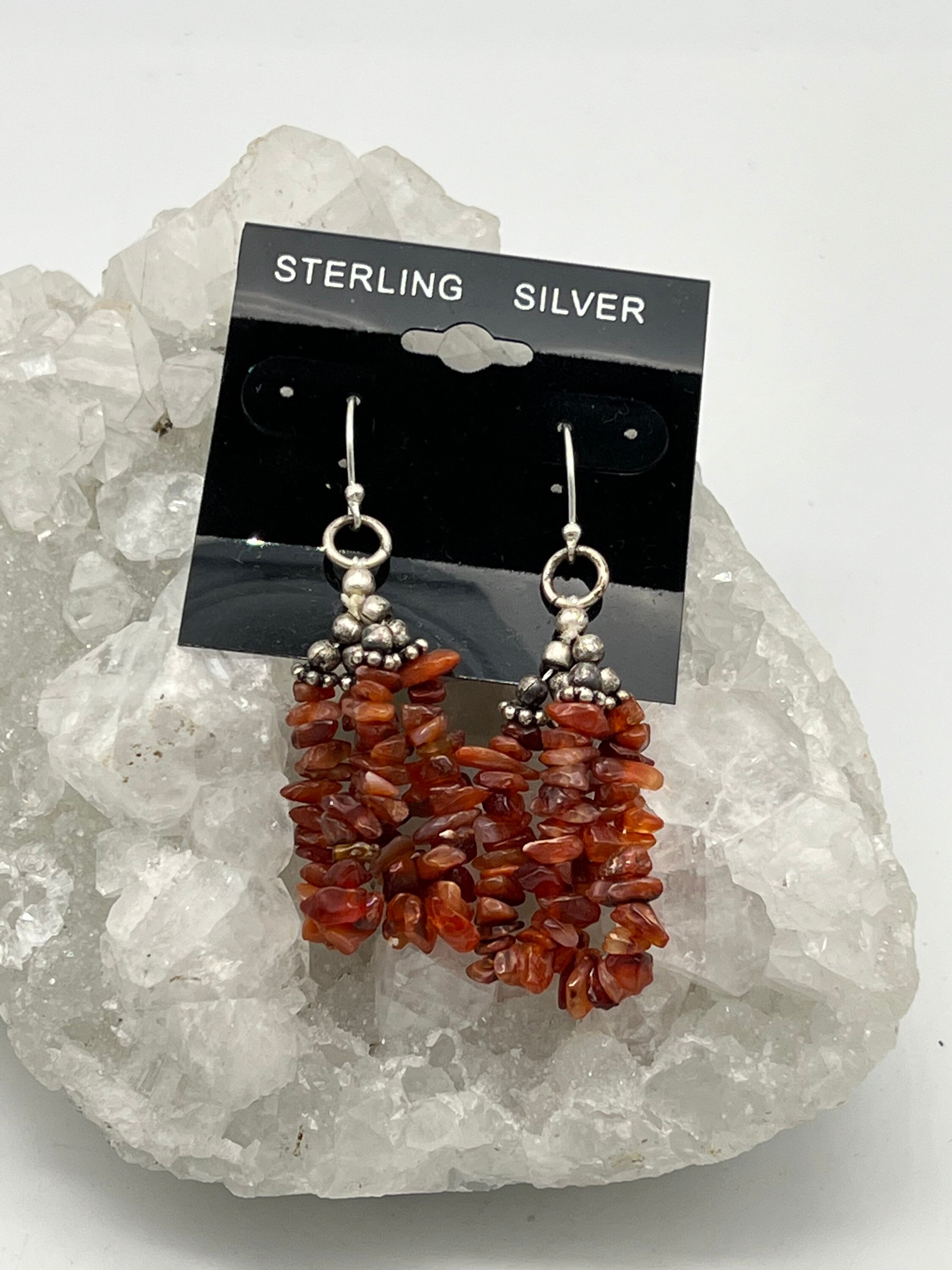 Carnelian Chip Earrings