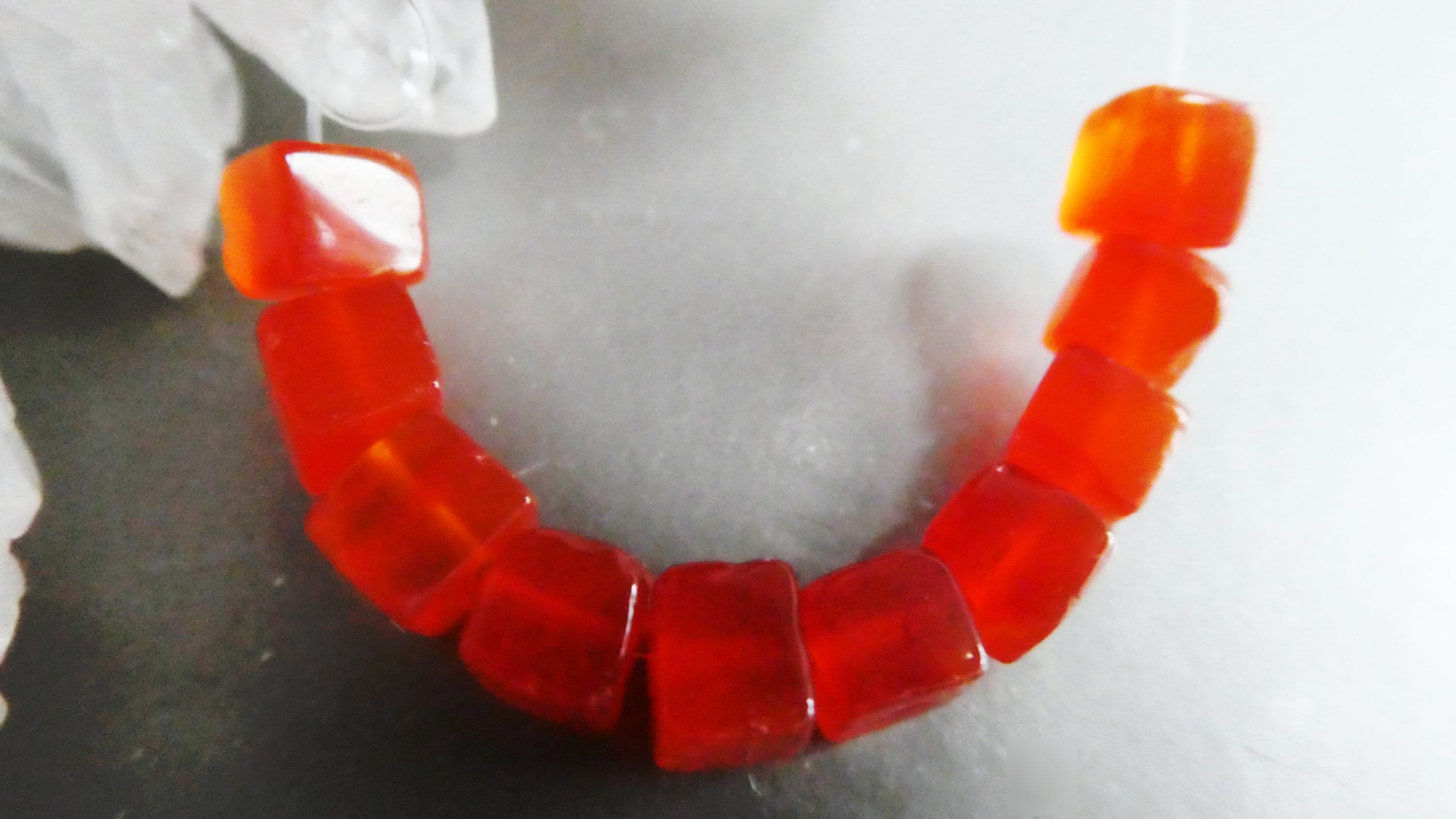 Carnelian Cube 5mm Beads -10 Pcs Accent Orange Gemstone -earrings Jewelry Making-craft Natural Beads