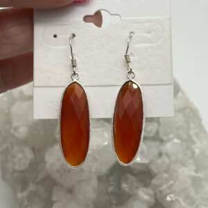 Faceted Carnelian Earrings